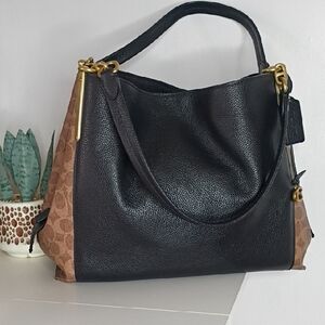 Coach Dalton 31 Shoulder Bag in Signature Canvas Blocking (model 76078).